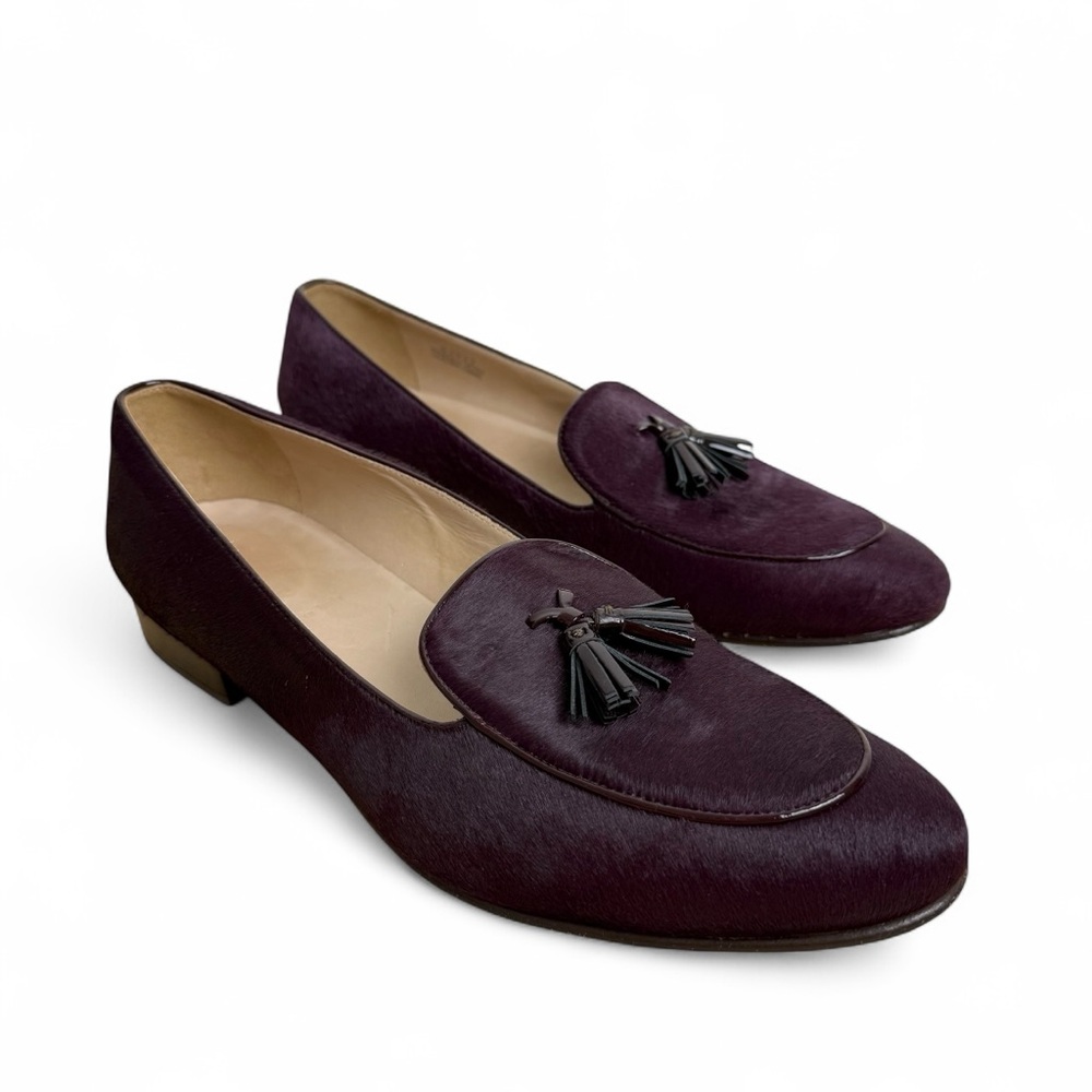 J. Crew Biella Tassel Loafers Deep Aubergine Sz 9